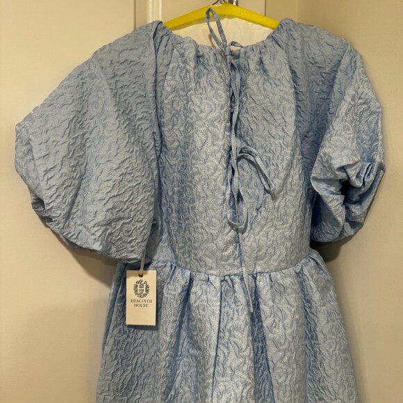 Tuckernuck Hyacinth House Powder Blue Jacquard Julia Blouse XS NWT - Picture 4 of 4